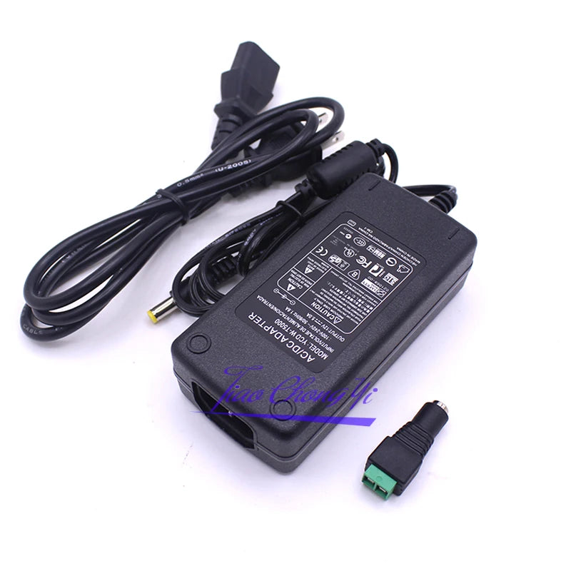 adaptateur secteur 12v 5a noir prise standard certification rohs ccc cqc 60w dc transformateur