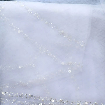 voile mariée blanc bord transparent classique peigne métallique