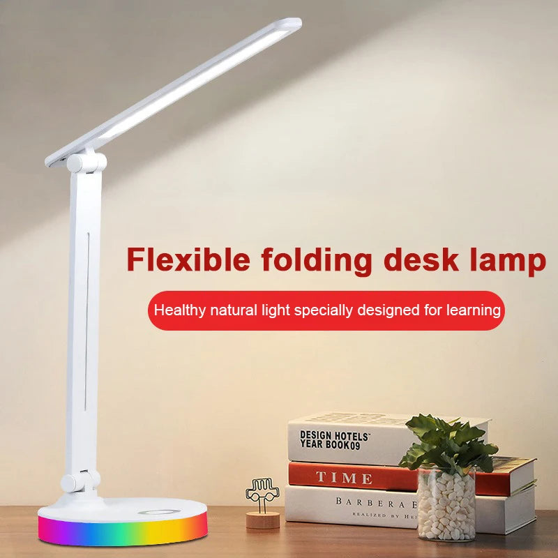 lampe led réglable tactile protection yeux moderne noir blanc minimaliste
