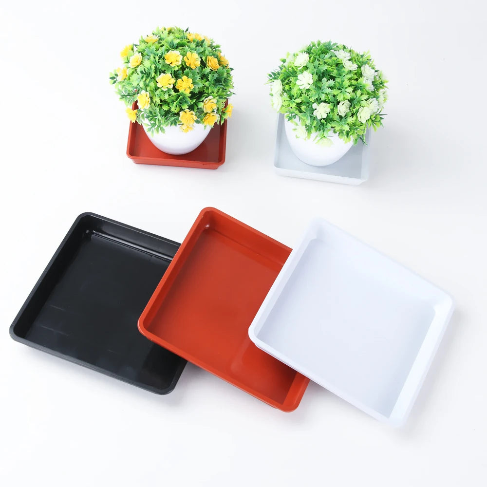 assiettes carrées modernes plastique opaque rouge noir blanc 12x12cm 15x15cm 18x18cm 22x22cm 25x25cm 30x30cm
