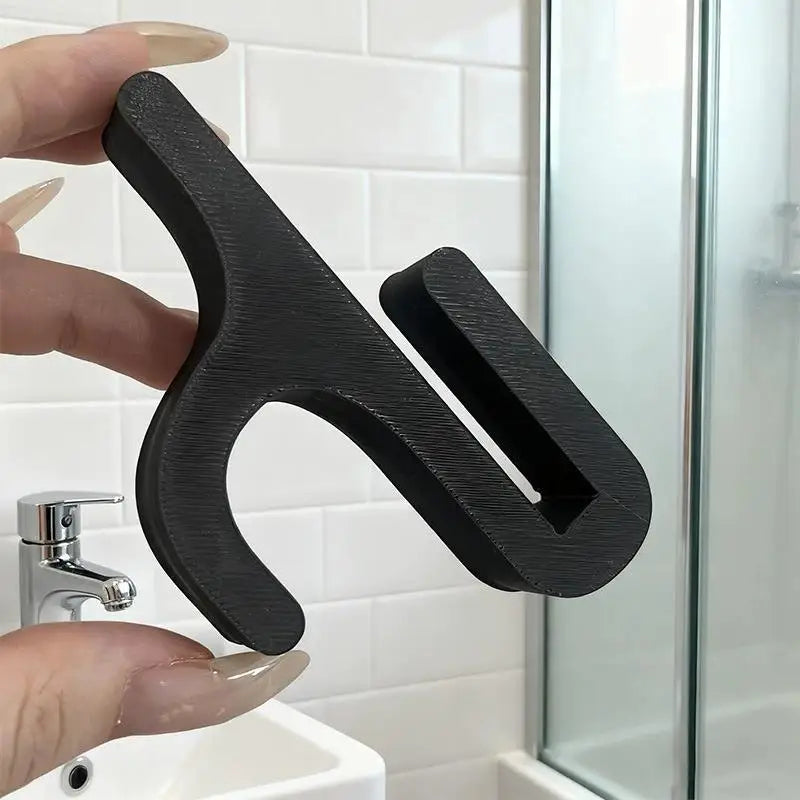 porte serviettes mural cactus noir clips moderne salle bain ABS