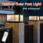 lampe solaire extérieure led moderne noire ip65 panneau solaire télécommande