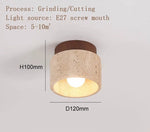 plafonnier led surface montée downlight marbre artificiel beige clair moderne rustique