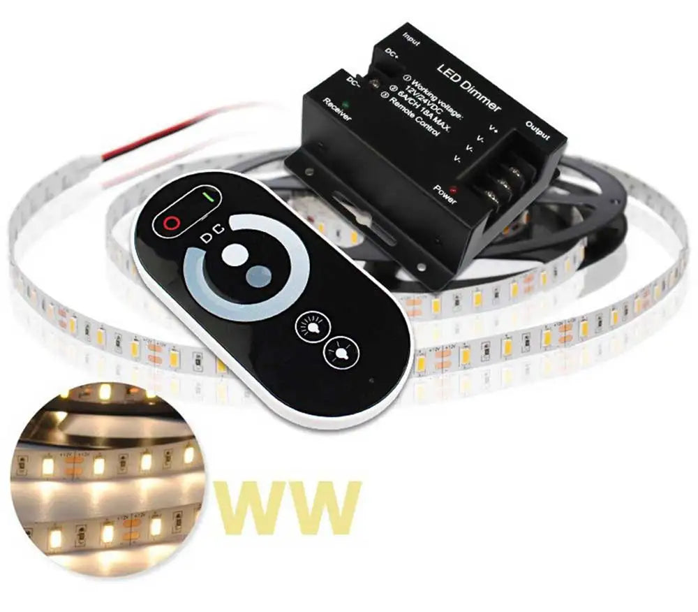 contrôleur led dimmer télécommande noire moderne 18a pwm réglable alimentation vis fixée