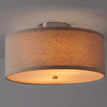 lampe moderne tissu lin beige clair cuisine chambre coucher entrée couloir 6000k 3000k