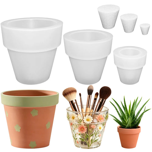 pots fleurs silicone transparent blanc terre cuite motifs floraux modernes petits moyens grands