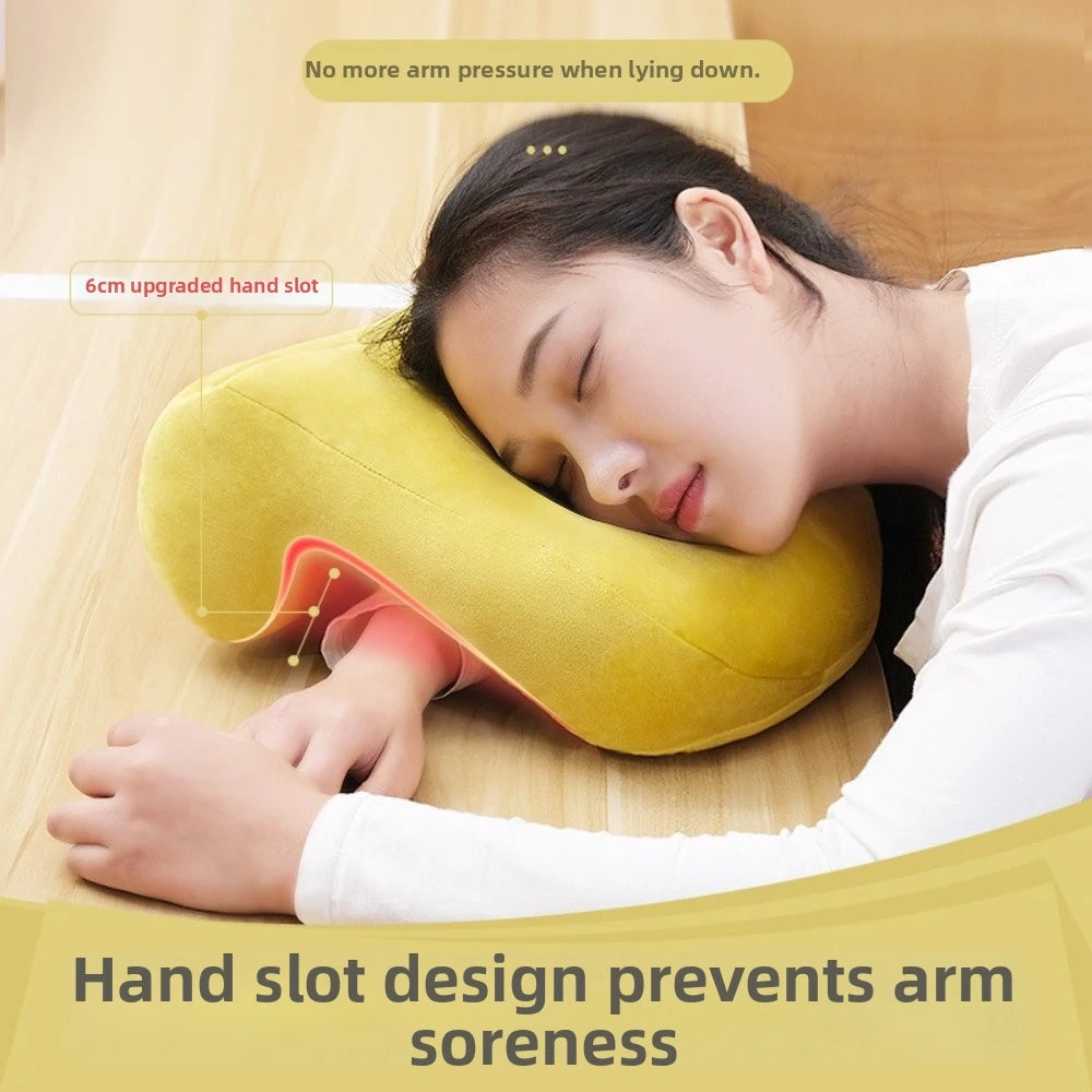 coussin voyage velours jaune bleu gris rose confortable poche mains mousse polyester ergonomique