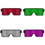 lunettes led rouges bleues vertes modernes technologiques occasion fête anniversaire mariage noël