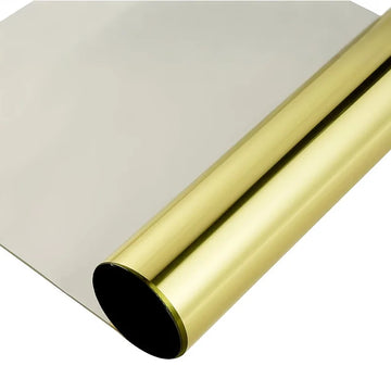 film fenêtre adhésif miroir or métallisé isolation thermique protection uv décoratif maison moderne