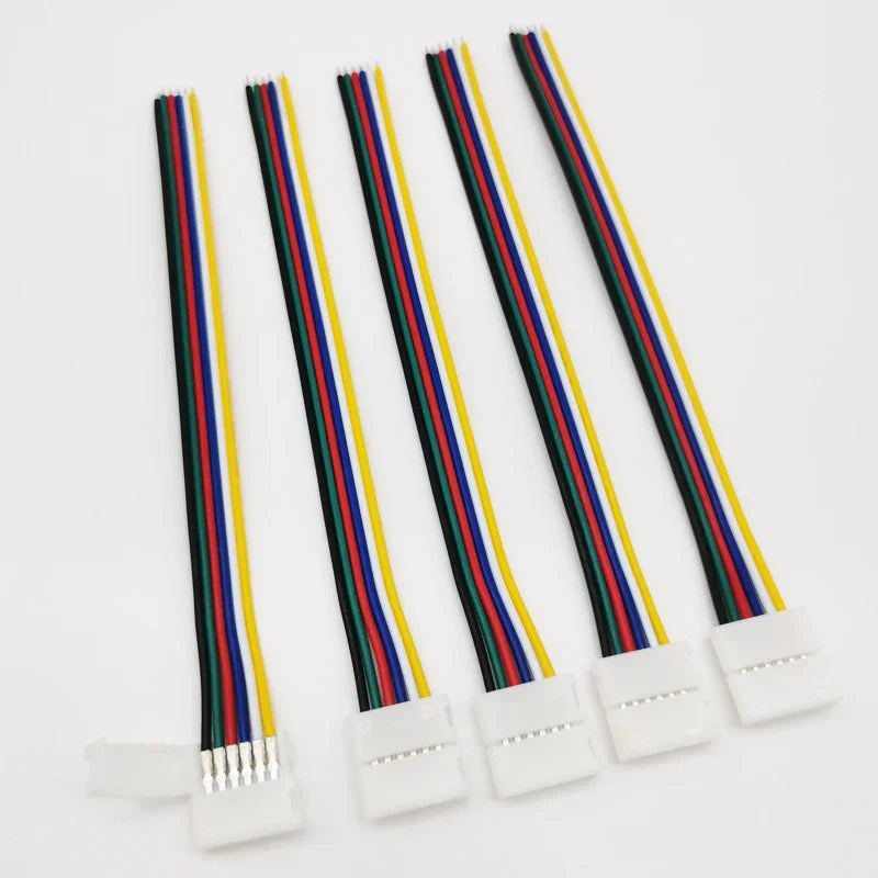 connecteurs électrique broches blancs moderne câbles 50cm RGBCCT LED sans soudure