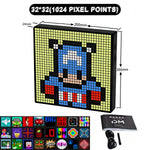 affichage led pixel art multifonction bluetooth calendrier couleurs variées moderne technologique ludique