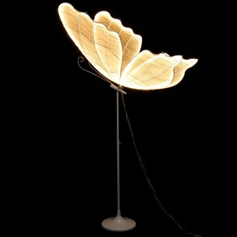 papillon blanc moderne lampe sol transparente câble alimentation mariage anniversaire noël valentin