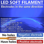 filament led souple 190mm rouge vert bleu rose technologie bricolage diy đèn led