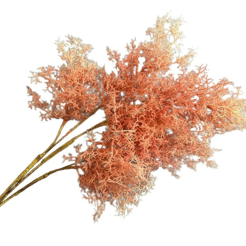 branche artificielle feuilles vertes ornement extérieur exposition naturelle orange blanc