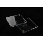 support photo acrylique moderne 10x10cm transparent inclusion plaque présentation