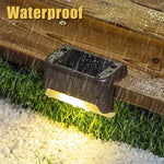 lampes solaires led extérieures modernes marron noir beige escaliers terrasse jardin ip45 abs