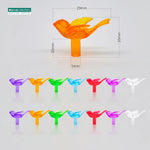 remplacement oiseaux stylisés violet orange vert bleu artisanal 50 pièces translucent decoration festive craft
