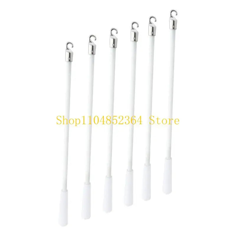 tige rideau blanc moderne anneaux métalliques inclusion 43cm opacité store polonais accessoire