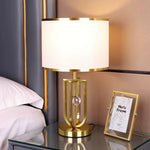 lampe table moderne or noir tissu beige base plate sans fixation led 21cm 41cm