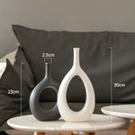 vase moderne blanc céramique table decoration intérieur art contemporain simple