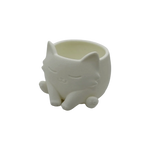 pot fleurs forme chat noir blanc pot succulentes plantes vertes décoration intérieure moderne mignonne
