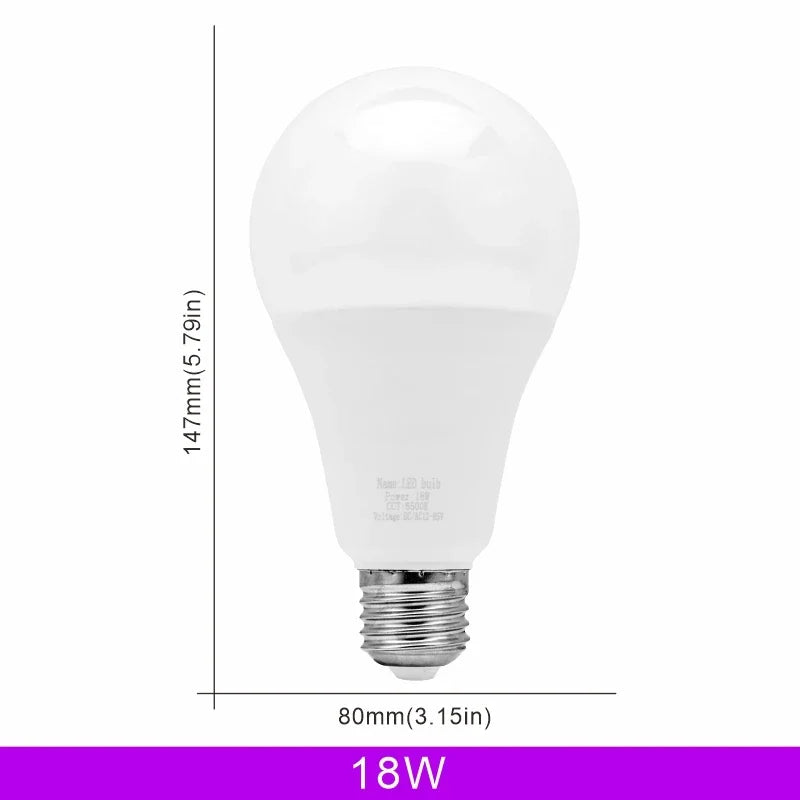 ampoule led e27 basse tension 12v 85v blanc froid chaud décoration salon moderne
