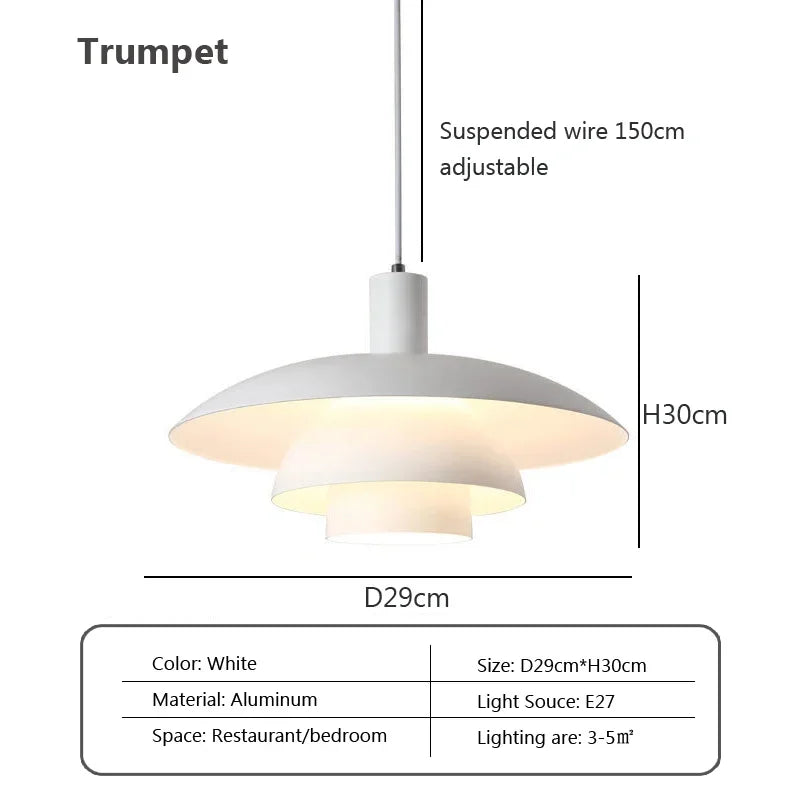 lampe suspendue moderne blanche minimaliste plafonnier salon chambre luminaires intérieur rond épuré