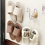 support mural ventouse sandales moderne boule bois cuir tissé beige marron adhésif almacenamiento