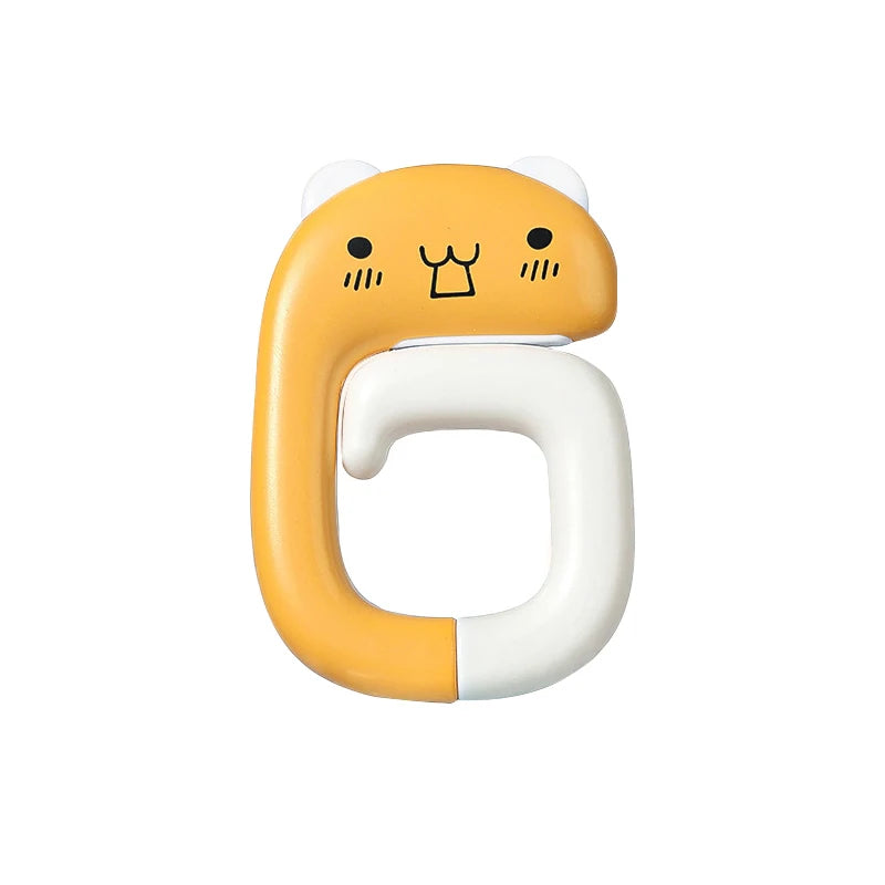 porte cordon mignon adhésif chat panda rose pâle blanc noir