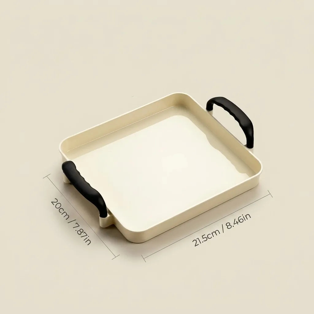 plateau service transparent diamant 3D élégant poignées tasse thé théière bol fruits serviette livre