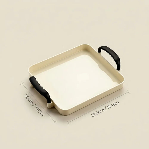 plateau service transparent diamant 3D élégant poignées tasse thé théière bol fruits serviette livre