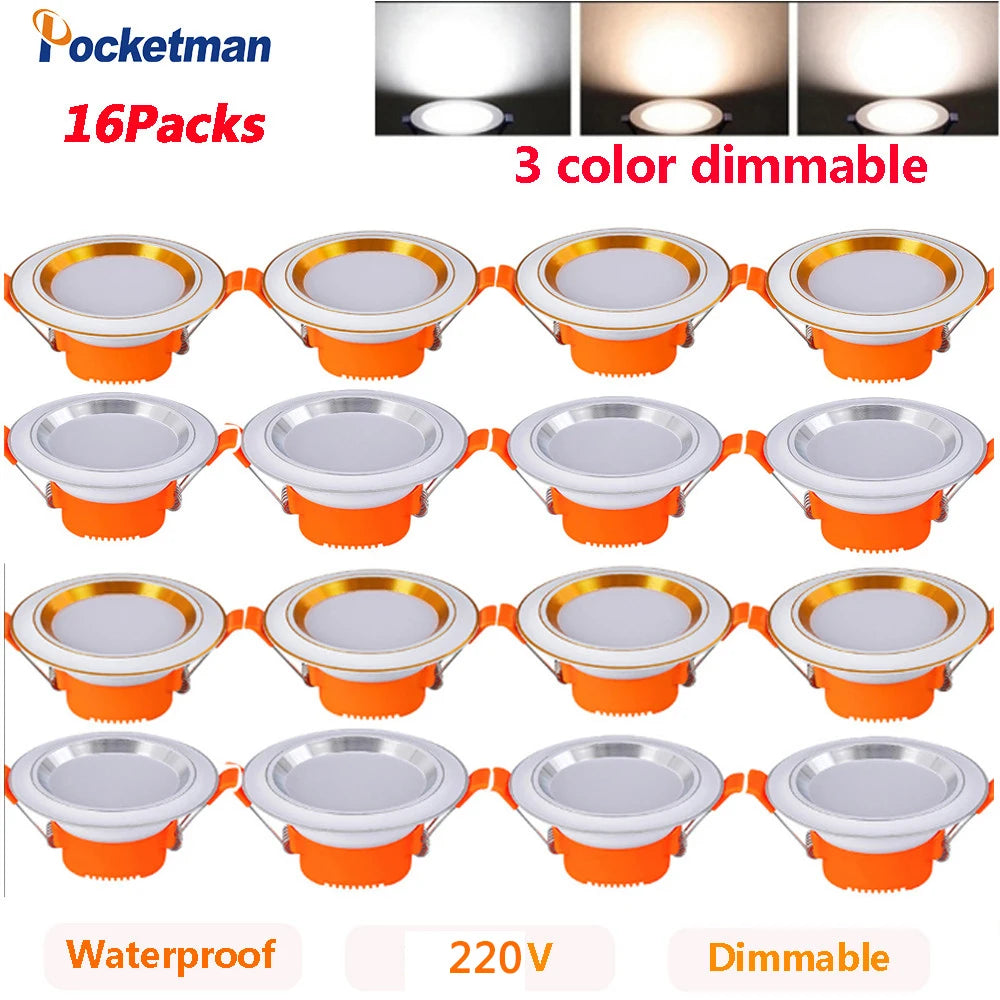 spots led encastrables 96mm blanc or argent moderne minimaliste 220v 5w ccc cem cqc