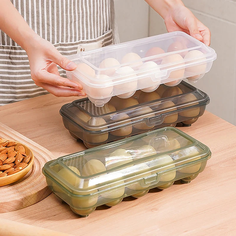 boîtes œufs transparentes poignées couleurs noir vert olive moderne pratique conteneur réfrigérateur