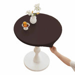 housse table moderne 60cm 80cm vert clair bleu beige élastique polyester resistant