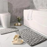 tapis bain antidérapant 3d relief galets moderne salle absorption rapide machine