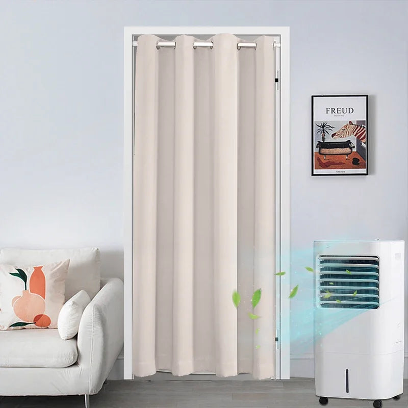 rideau moderne polyester opaque gris beige rose bleu marron noir uni occulter porte chambre
