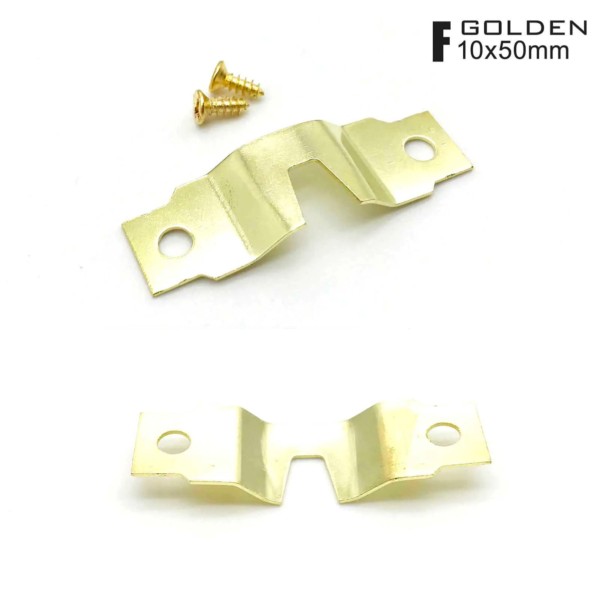 clips métalliques or noir argent rayures horizontales modernes vis différentes tailles