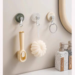crochet mural ventouse transparent vert beige moderne minimaliste adhésif salle bains cuisine