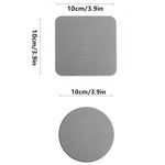 supports verre adhésifs tapis diatomées rond carré gris rose bleu texture granuleuse minimaliste maison