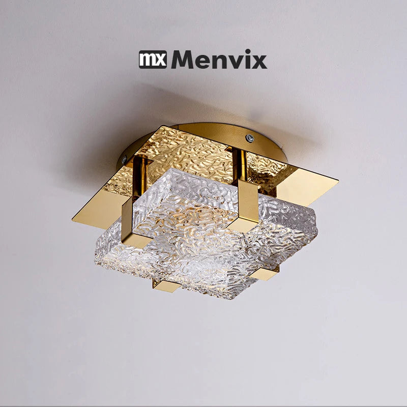 lampe moderne or transparent texture marbrée verre cuivre led acier vis facile chambre salon