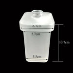 distributeur savon liquide verre blanc moderne fixation murale sans motif mousse Pompe intégrée clean