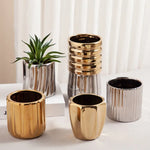 Petit pot céramique blanc pour plantes succulentes