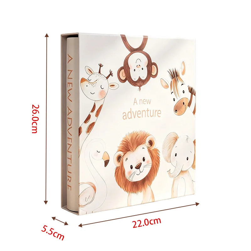 album photo moderne illustrations animales photos familiales blanc vert bleu
