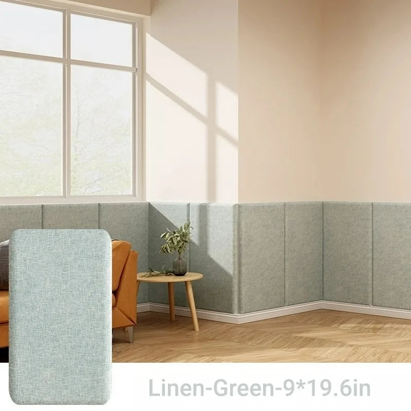 panneaux décoratifs modernes tissu lin adhésifs résistants l'eau beige clair 35cm 50cm 2pcs 4pcs