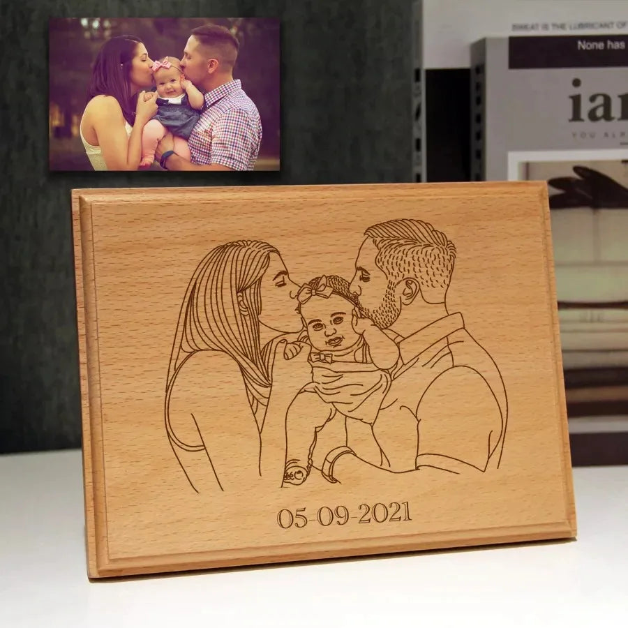 Cadre photo personnalisé avec photo de couple en décoration intérieure