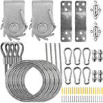 fixation tissus vis turnbuckle pad eye snap hook expansion plastique kit industriel robusteextérieur camping