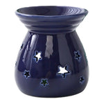 diffuseur bougie aromathérapie blanc bleu marine coeurs étoiles LOVE moderne floral soucoupe pinceau huile