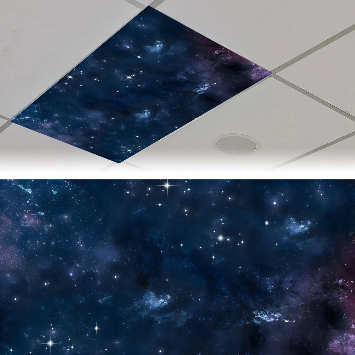 cache lumiere moderne nuages feuilles étoiles coraux adhésif bleu blanc vert noir