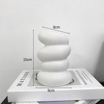 vases décoratifs modernes plastique blanc noir gris vert rayures verticales fleurs maison mariage