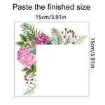 autocollant mural décoratif interrupteur fleurs blanc classique adhésif salon bain chambre maison